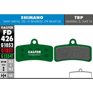 Galfer Bremsbelag Pro für 4-Kolben Bremsen: Shimano/Tektro/TRP - Belagform Typ D/H/N
