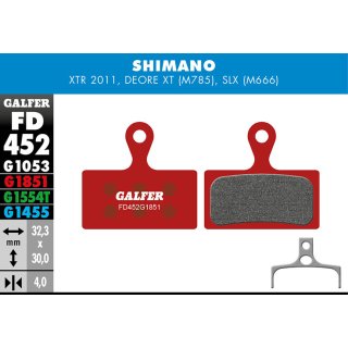 Galfer Bremsbelag Advanced für Shimano XTR,XT (2014-),Deore XT(M785),SLX (M666)