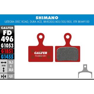 Galfer Bremsbelag Advanced für Shimano Ultegra Disc,Road, Dura-ACE,BR-RS305, 405, 505, 805, XTR BR-M9100